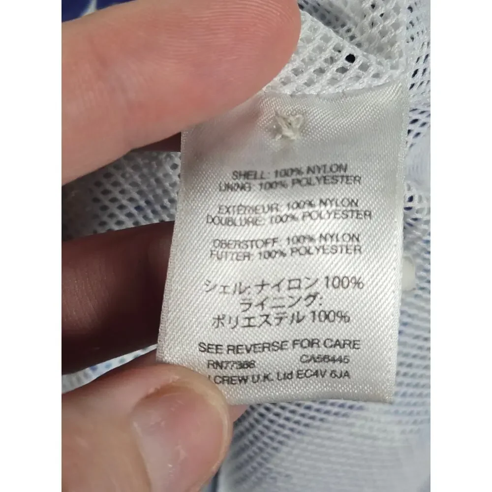 J Crew Men 34 Blue Floral Drawstring Swim Trunks Shorts Cargo Pocket Summer Surf